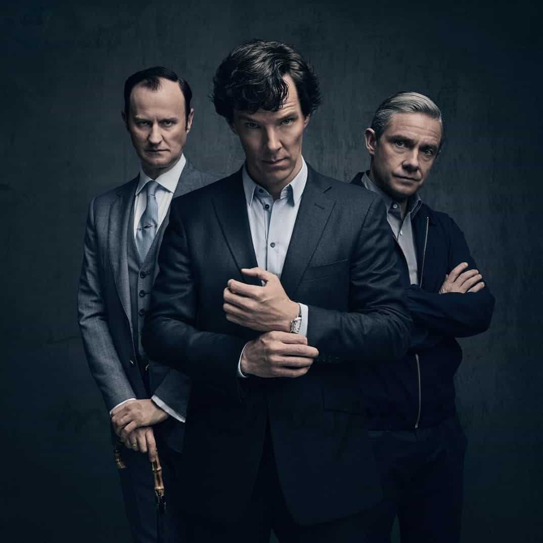 Benedict Cumberbatch, Mark Gatiss, Martin Freeman - Sherlock - © Hartswood Films - Todd Antony 