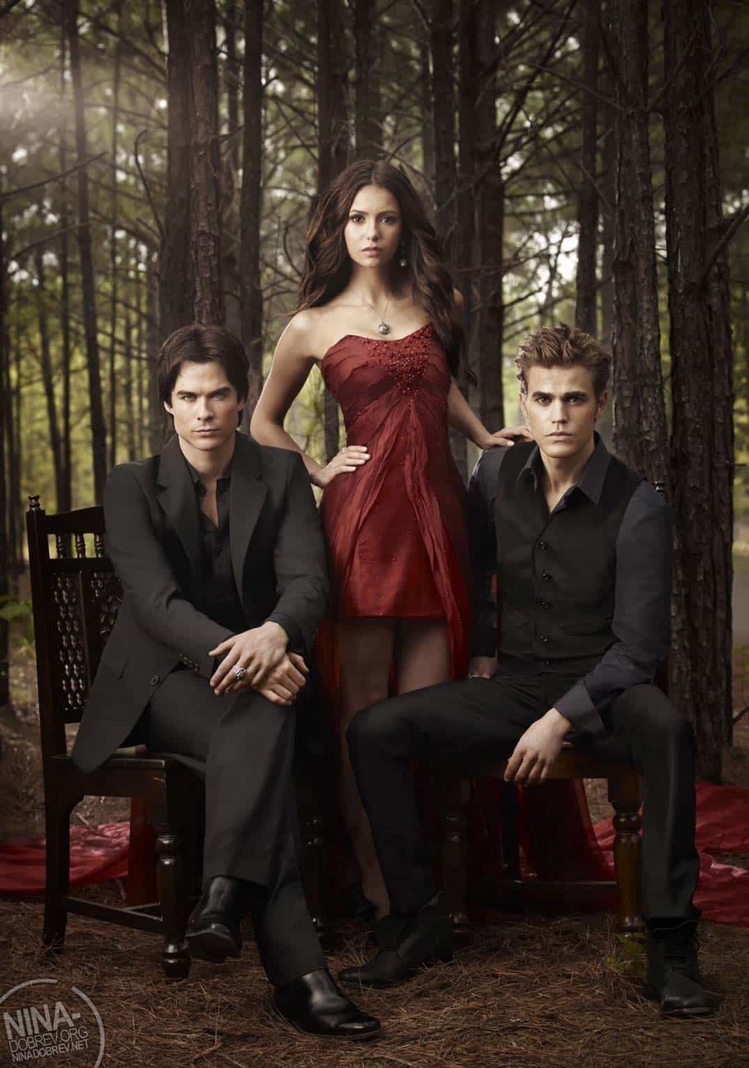 Ian Somerhalder, Nina Dobrev, Paul Wesley © The CW Television 