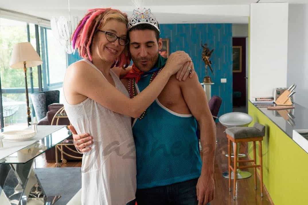 Miguel Ángel Silvestre y Lana Wachowski - Sense8 - © Netflix