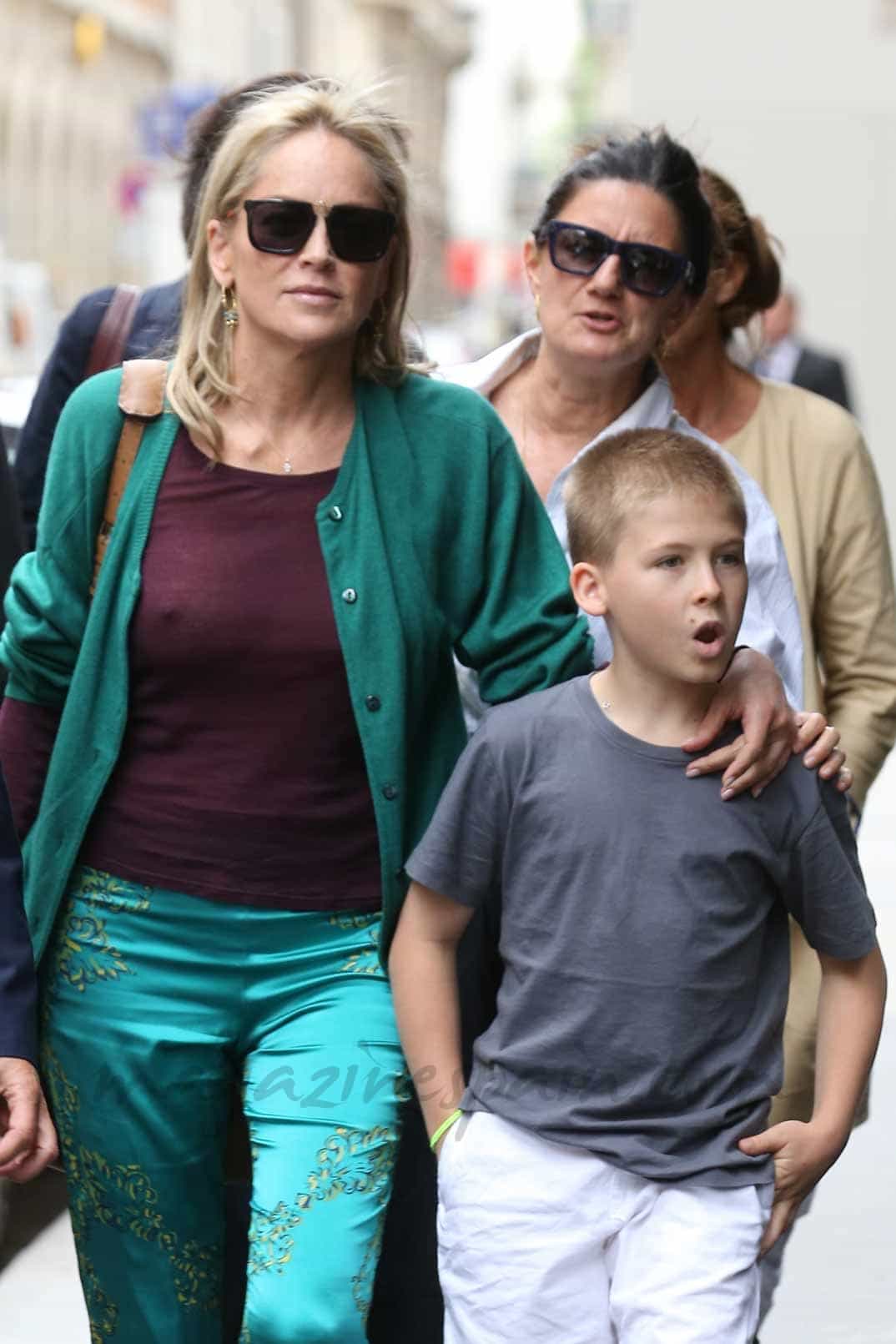 Sharon Stone y su hijo