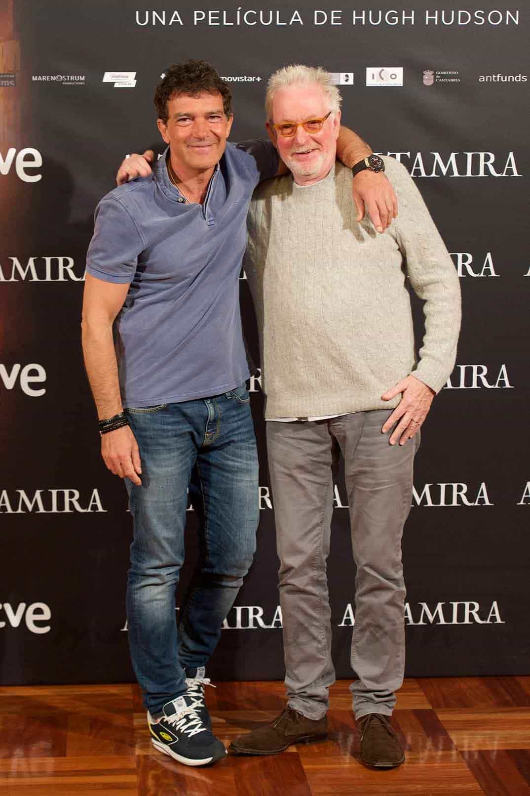 antonio-banderas-y-hugh-hudson presentan en madrid altamira