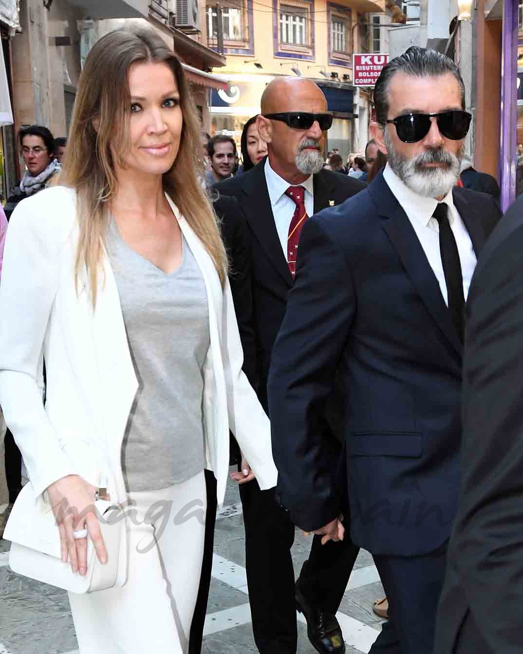 antonio banderas y nicole kimpel en la semana santa de malaga