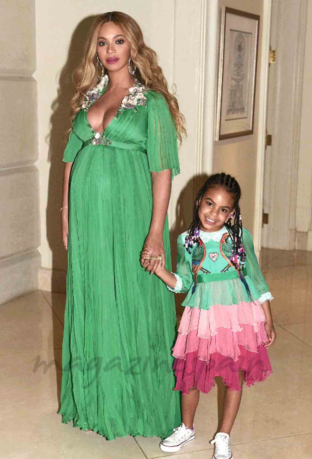 beyonce luce embarazo con su hija