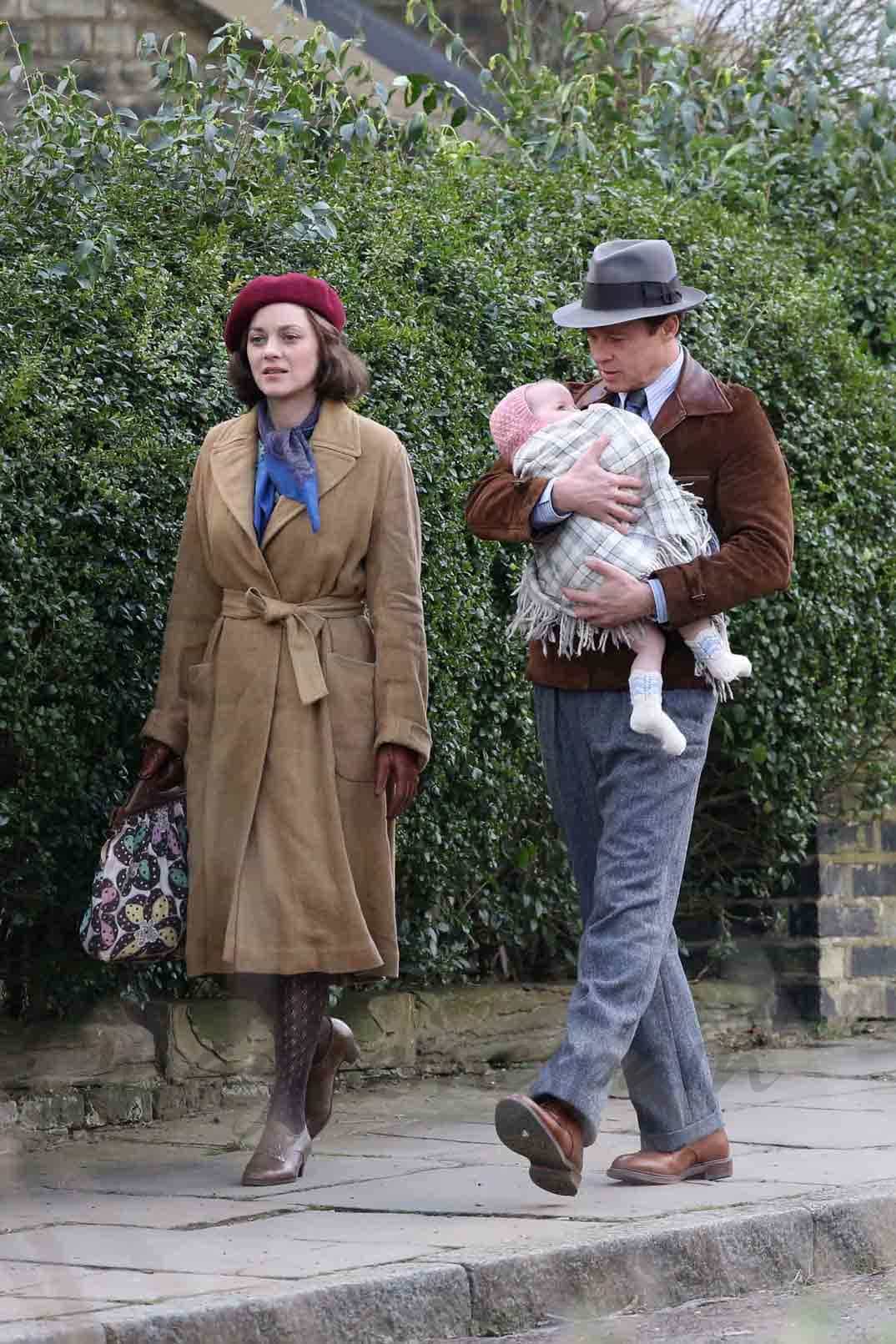 brad-pitt-y-marion-cotillard rodaje