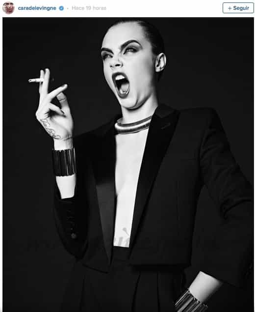 cara delevingne para saint laurent