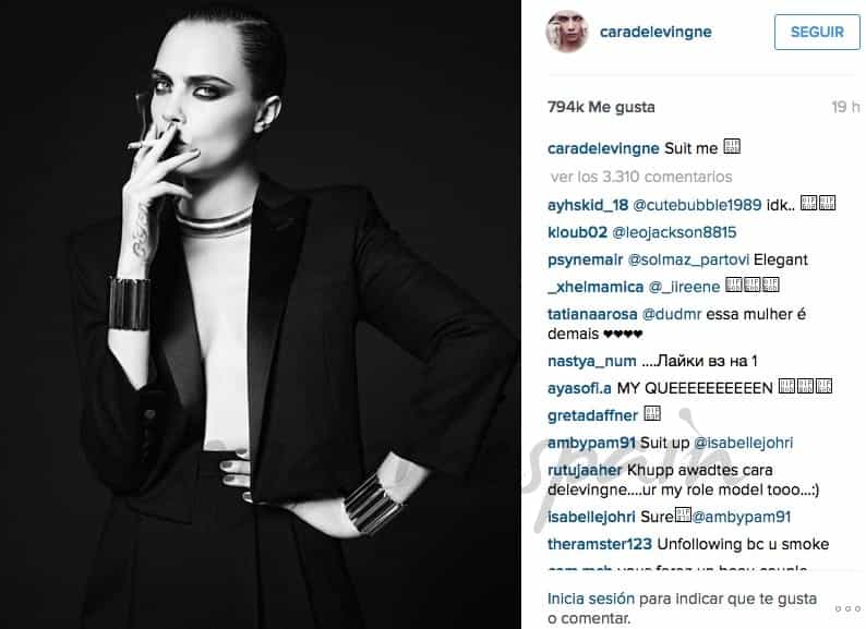 cara delevingne para saint laurent