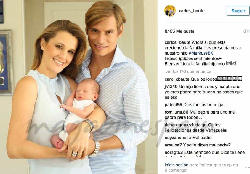 carlos-baute y astrid klisans-presenta en instagram a su hijo markuss