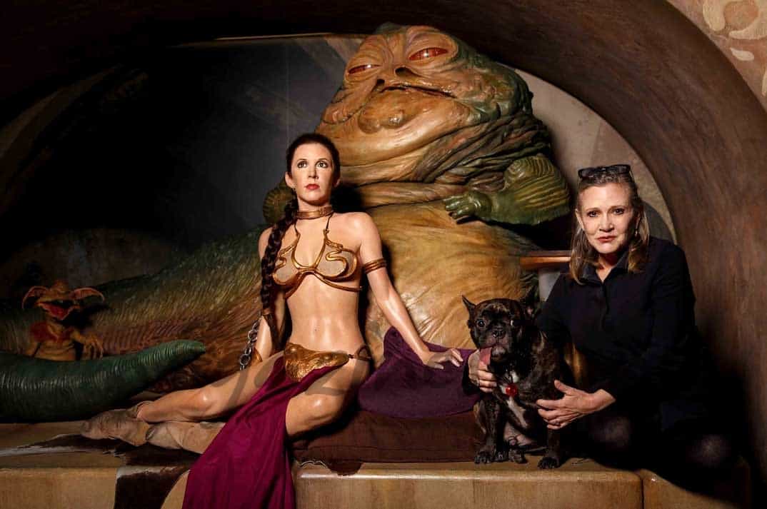 Carrie Fisher en el museo madamae Trusseauds