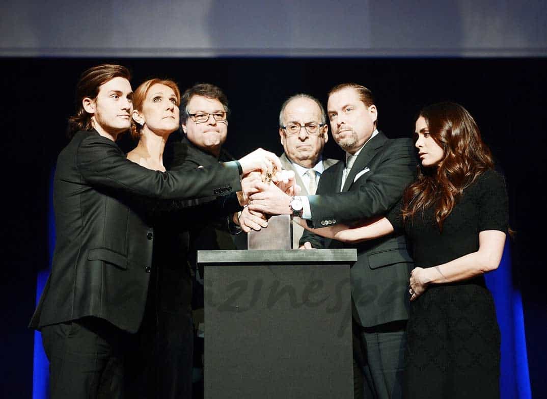 celin-dion-hijos-y-hermanos-de-rene-angelil homenaje en las vegas