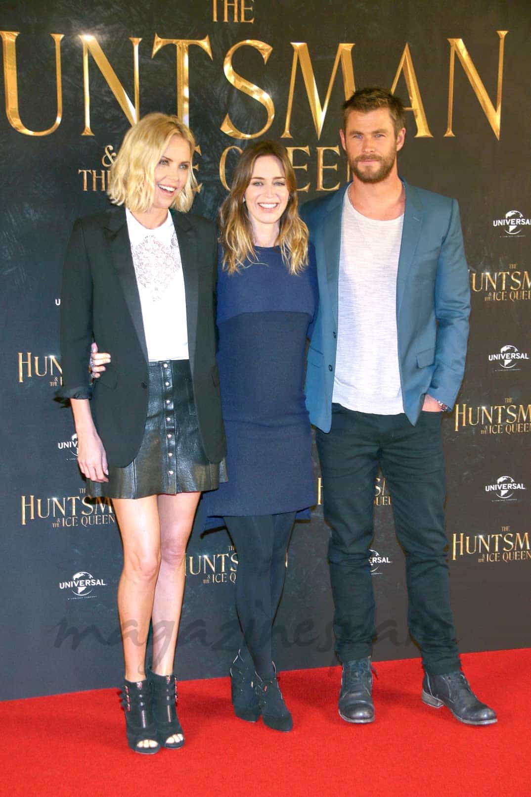 Charlize Theron, Emily Blunt y Chris Hemsworth