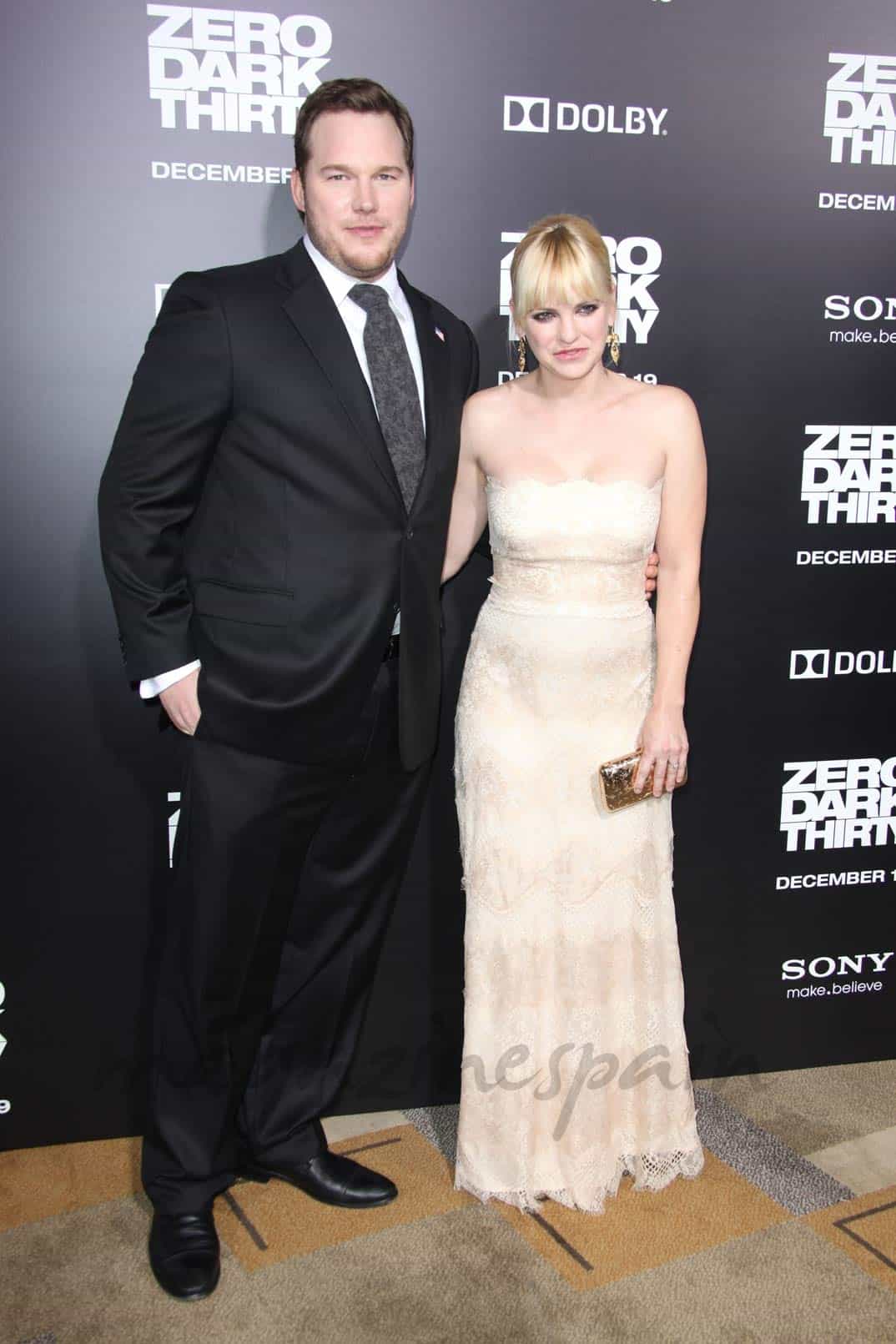 Chris Pratt con su esposa Anna Faris (2012)