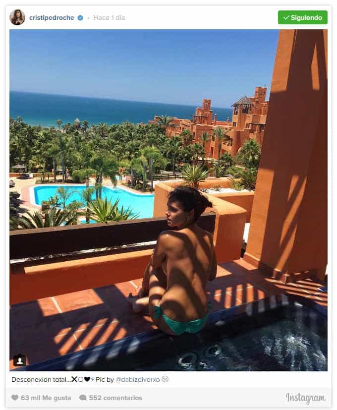 cristina pedroche en topless en instagram