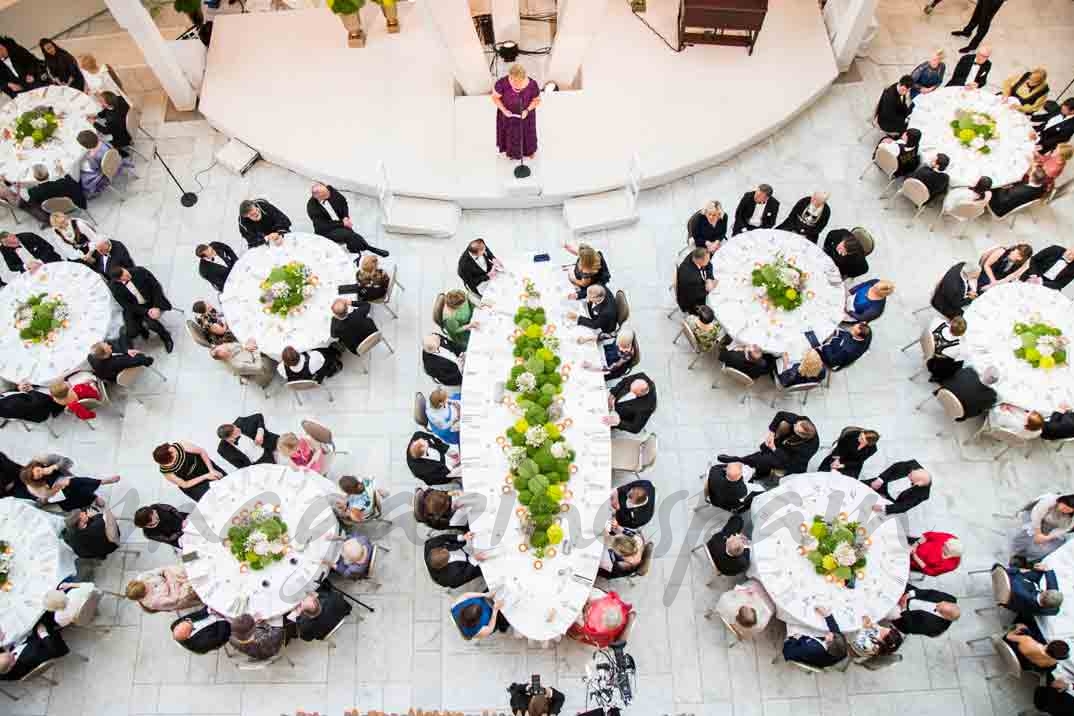 cena de gala cumpleaños reyes de noruega