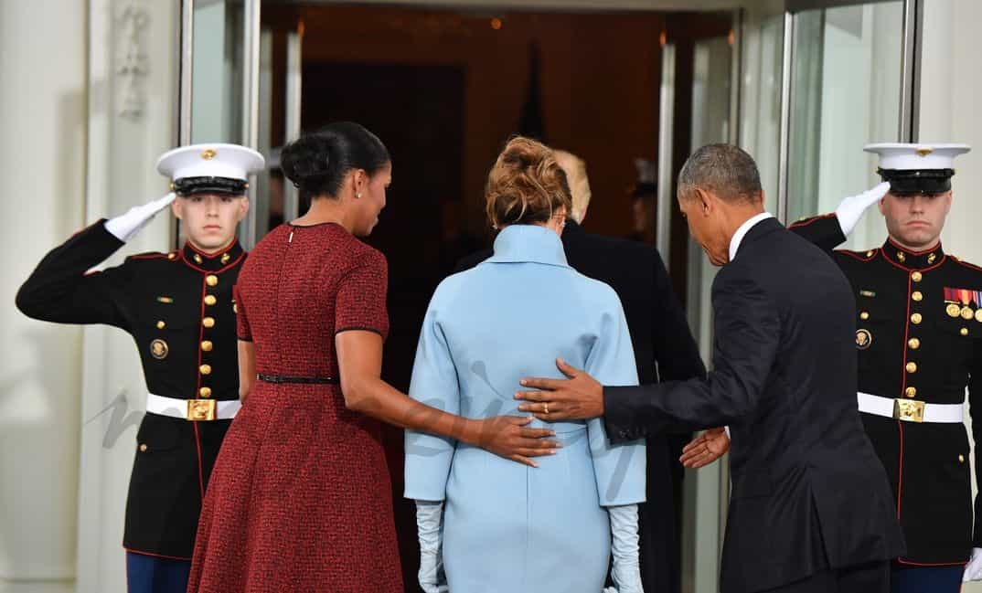 Michelle Obama, Melania Trump, Barack Obama