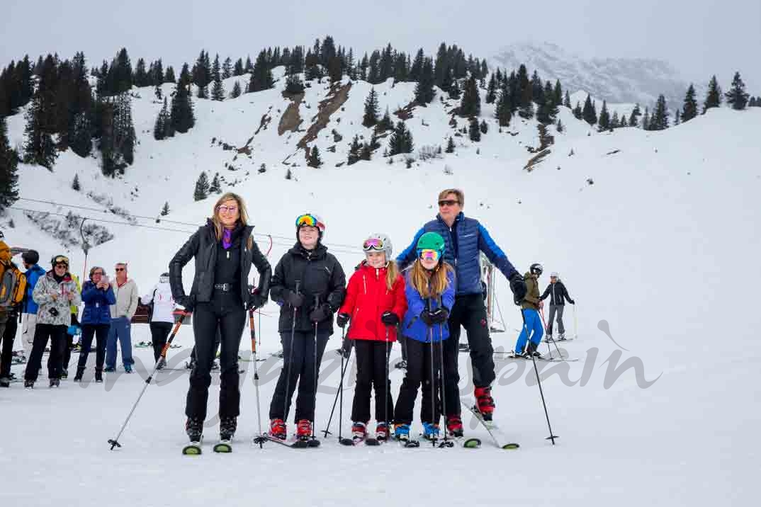 familia real holandesa vaciones en austria en la nieve