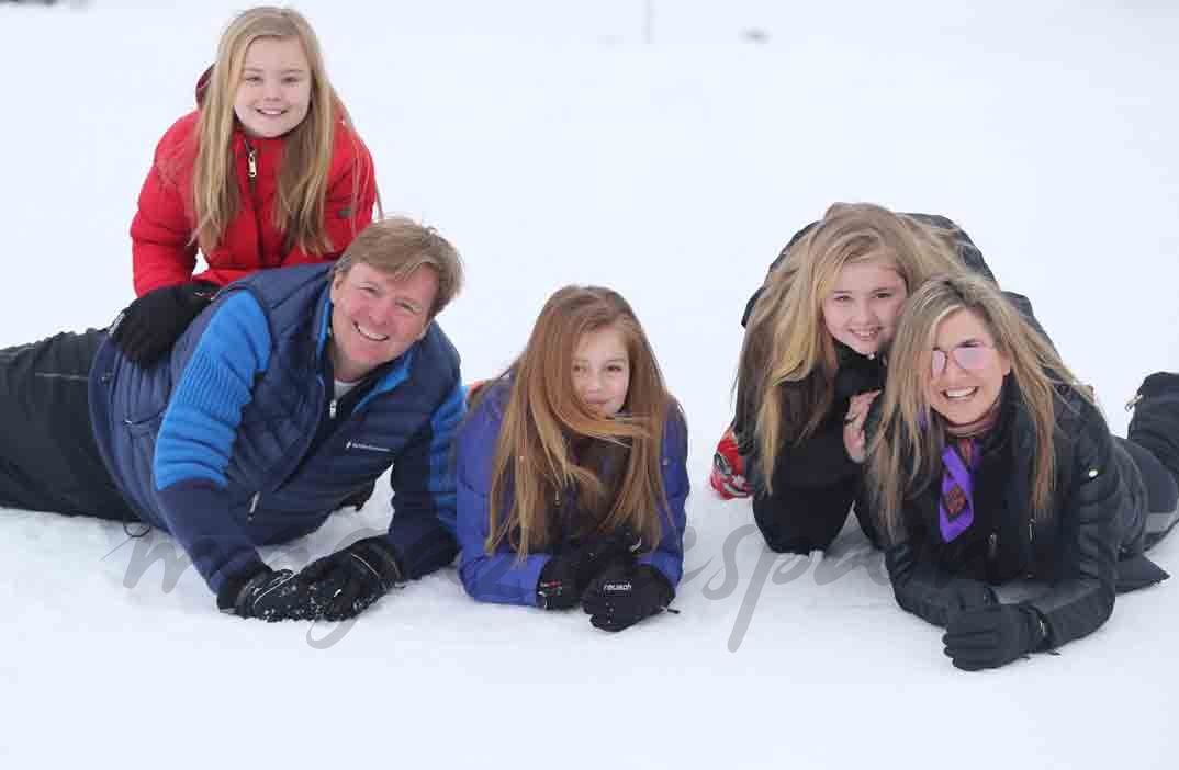 familia real holandesa vaciones en austria en la nieve