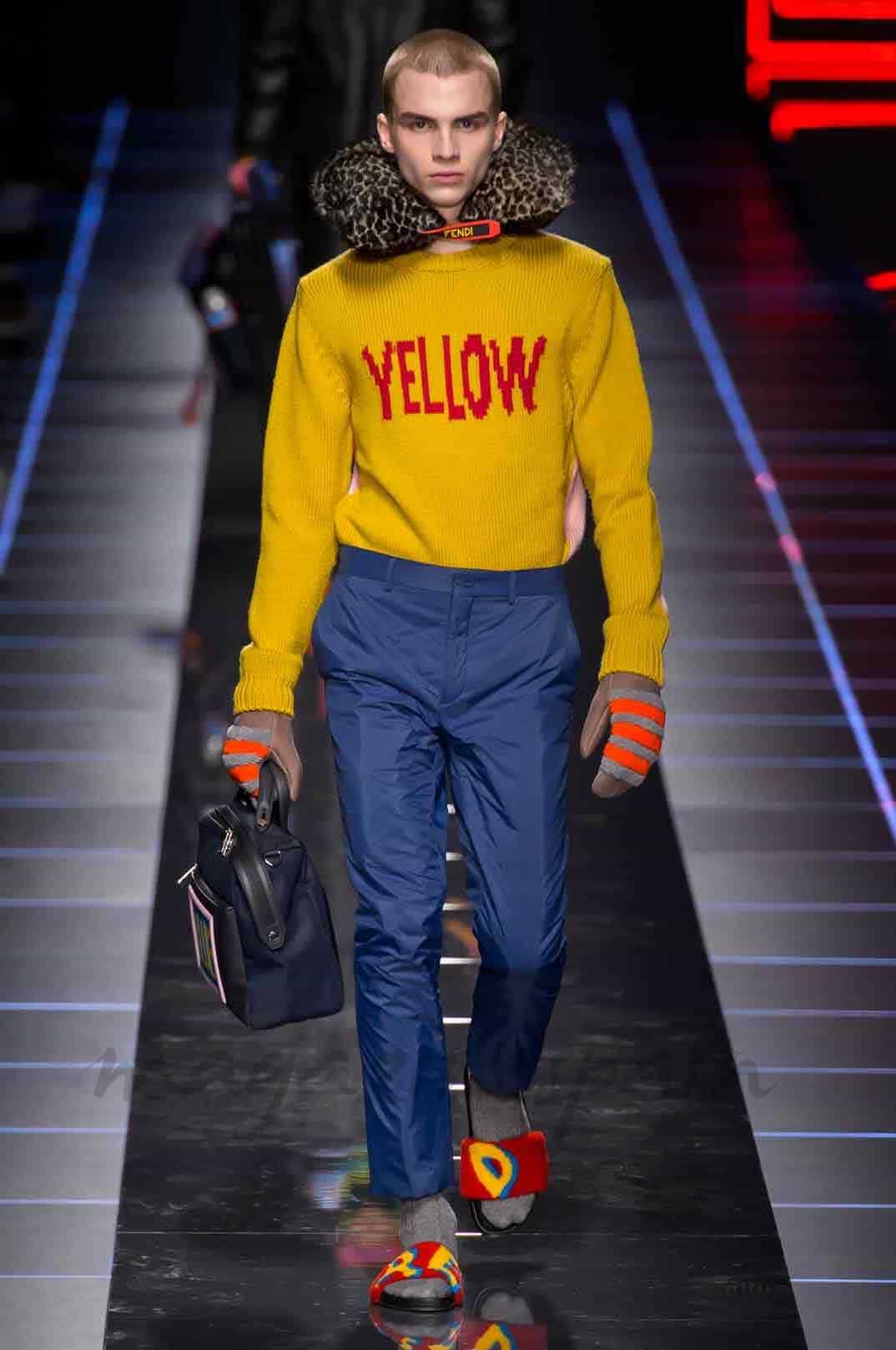 fendi milan fashion men otoño invierno 2017-2018