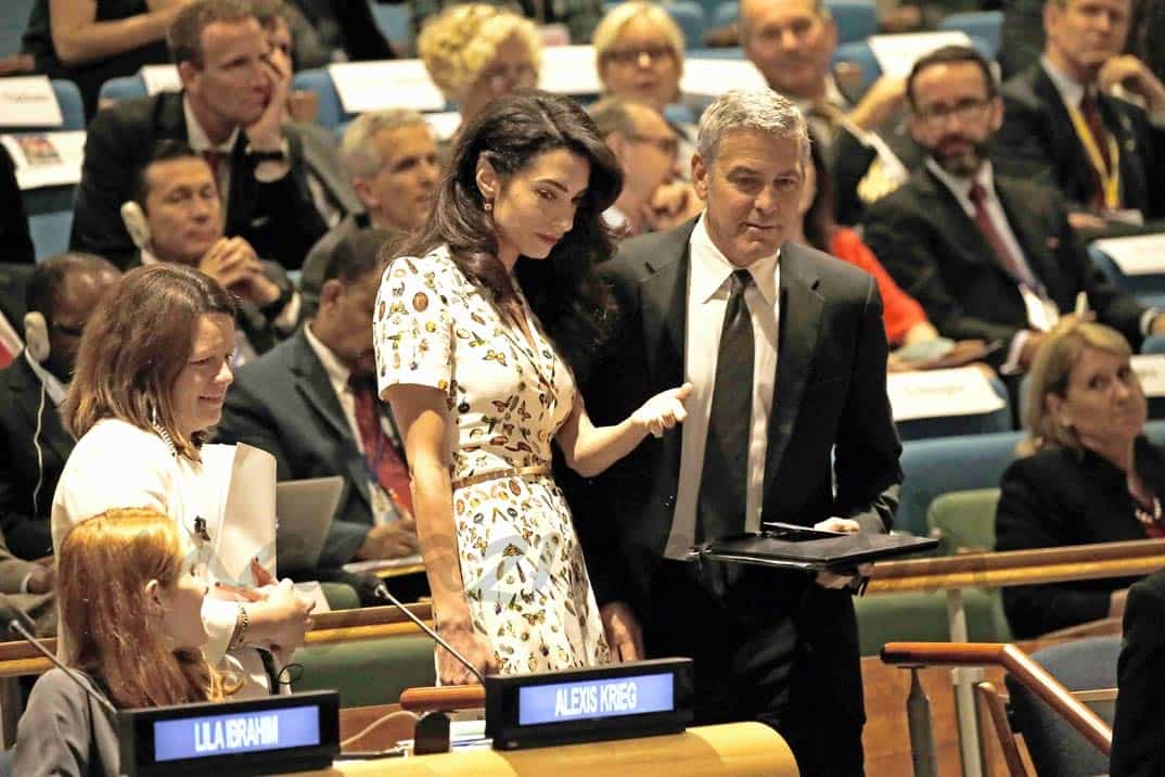 George Clooney Amal Clooney en la ONU