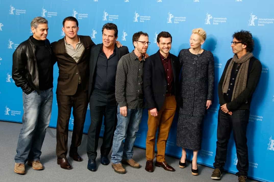 george-clooney-channing-tatum-josh-brolin-ethan-coen-alden-ehreneich-tilda-swinton-y-joel-coen en la berlinale