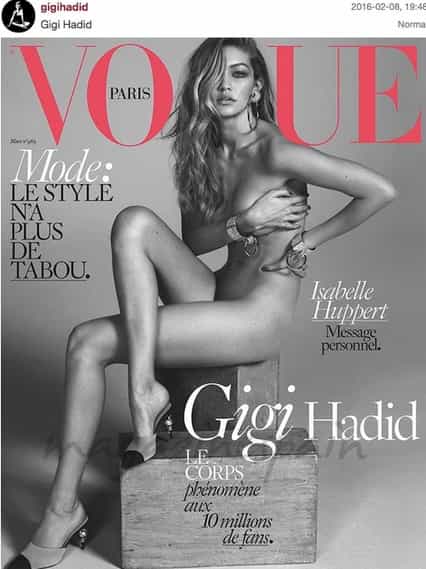 gigi hadid se desnuda para la revista vogue