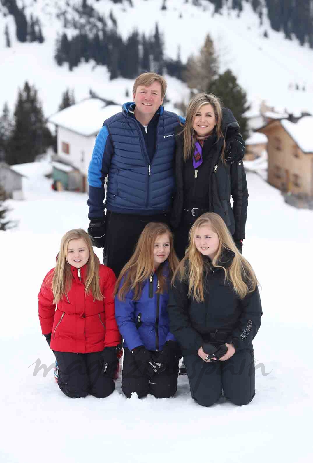 familia real holandesa vaciones en austria en la nieve