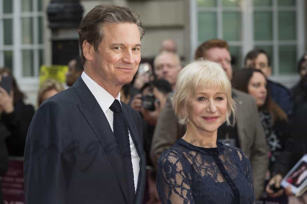 helen mirren y colin firth en la premiere de eye inthe sky