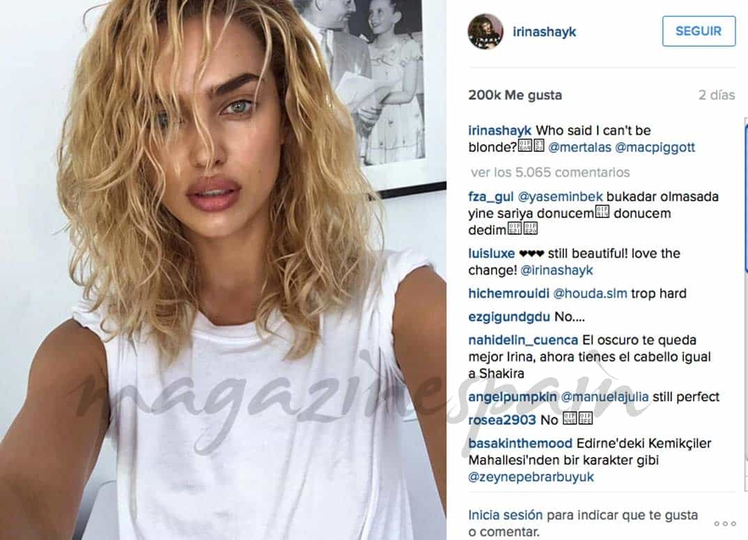 irina shayk cambio radical de look