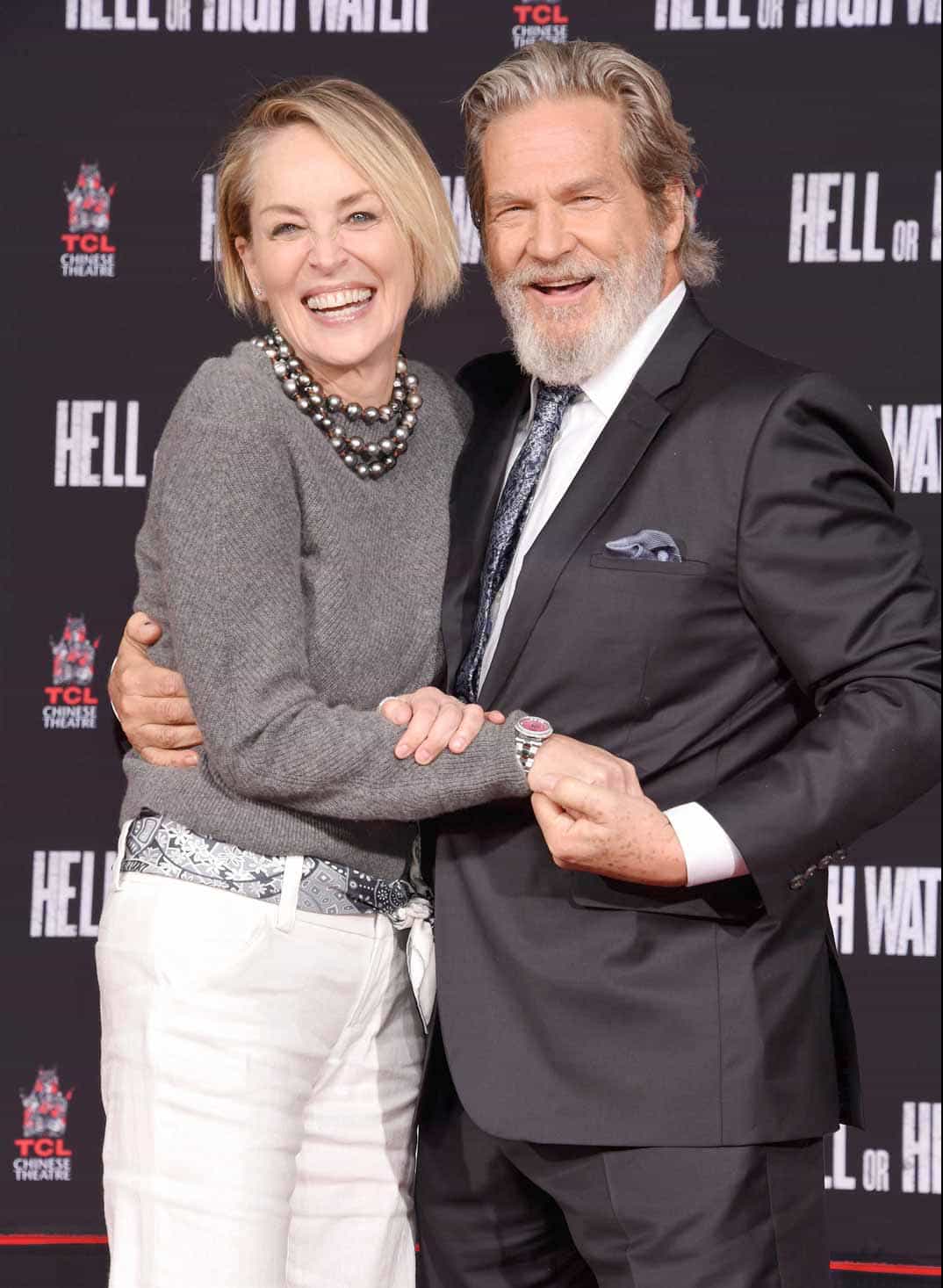 sharon stone y jeff bridges en el teatro chino