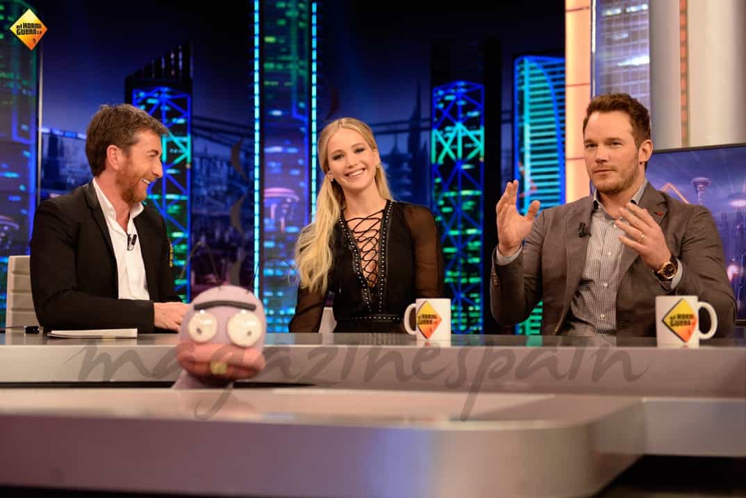 Jennifer Lawrence y Chris Pratt en "El Hormiguero"