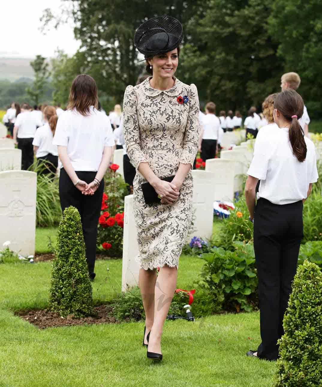 kate middleton en el 100 aniversario de la batalla de some