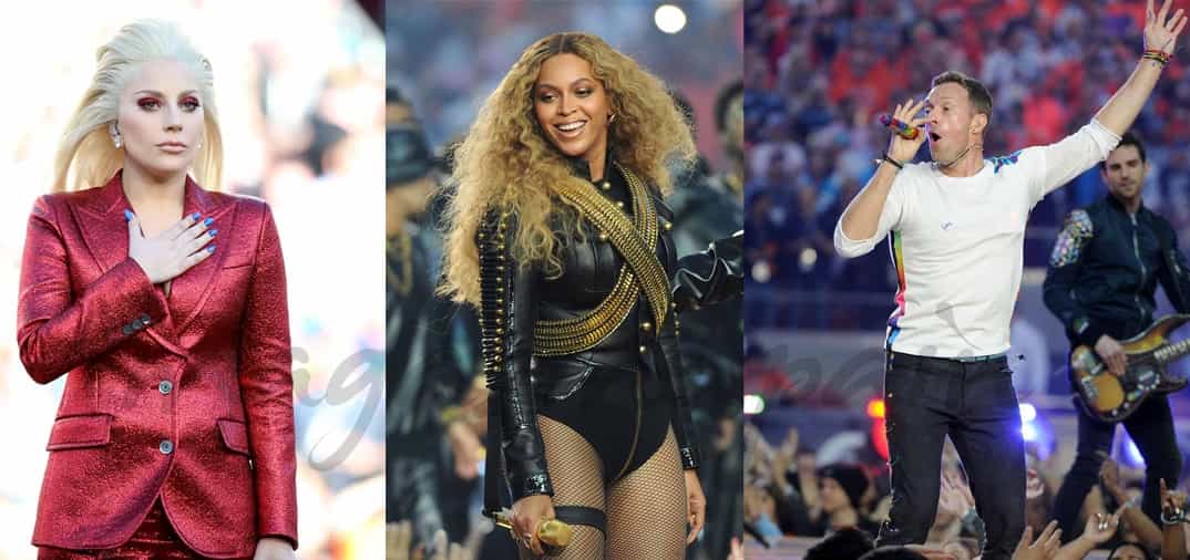 lady gaga beyonce chris martin coldplay triunfan en la super bowl