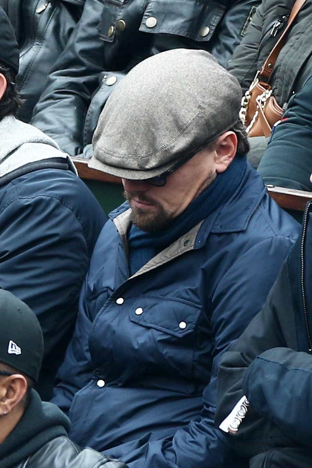 leonardo dicaprio sueñecito en roland garros