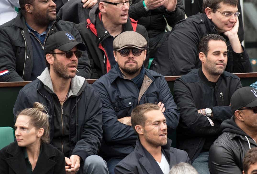 leonardo-dicaprio-y-sus-amigos en roland garros