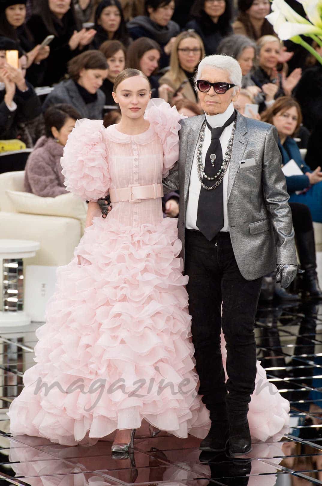 Lili Rose Depp y Karl Lagerfeld- Chanel Alta Costura P/V 2017