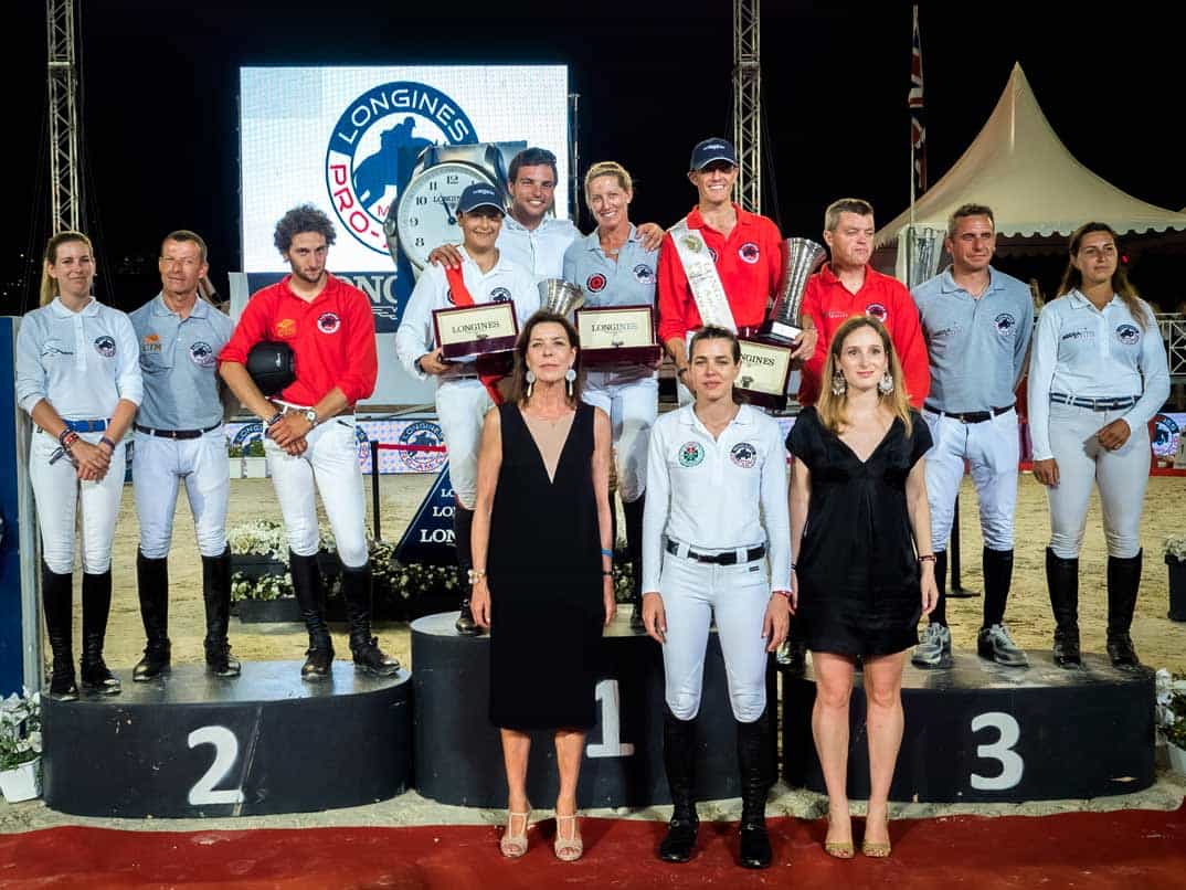 alberto y charlette de monaco en el gran prix de hipica de montecarlo