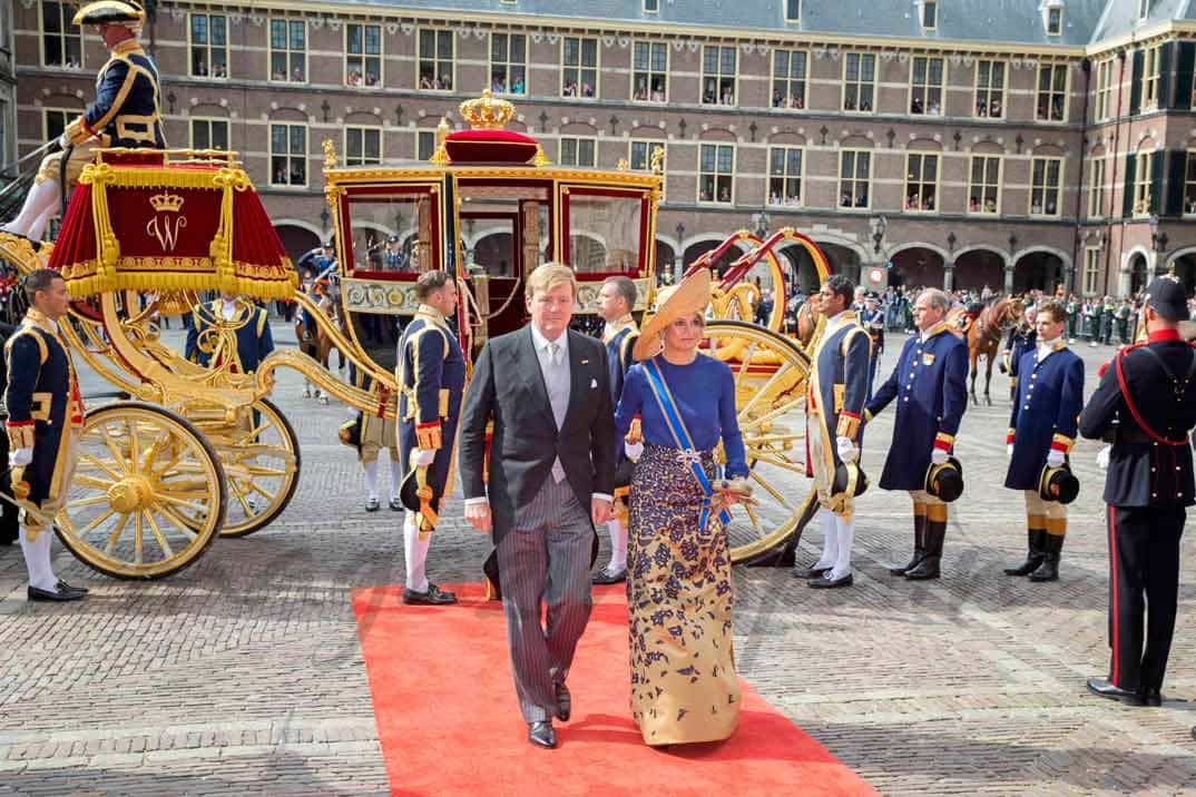 guillermo y maxima-de-holanda en la apertura del parlamento holandes