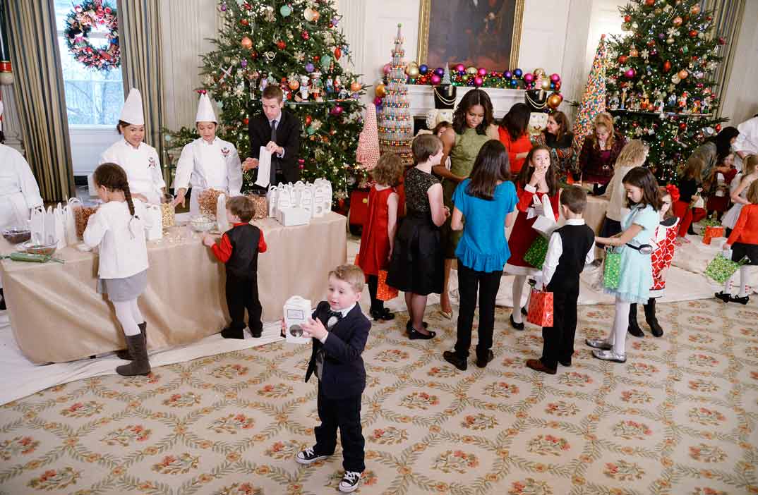 michelle obama inaugura la navidad en la casa blanca