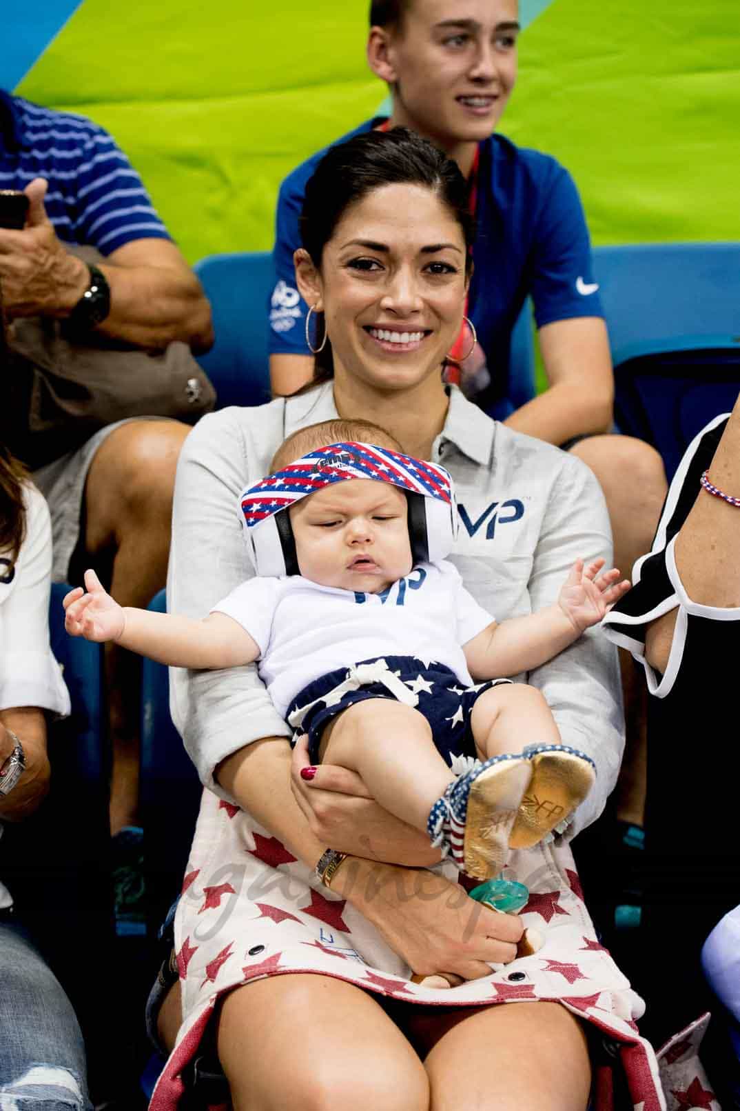 nicole-johnson-y-michael-phelps en los juegos olimpicos