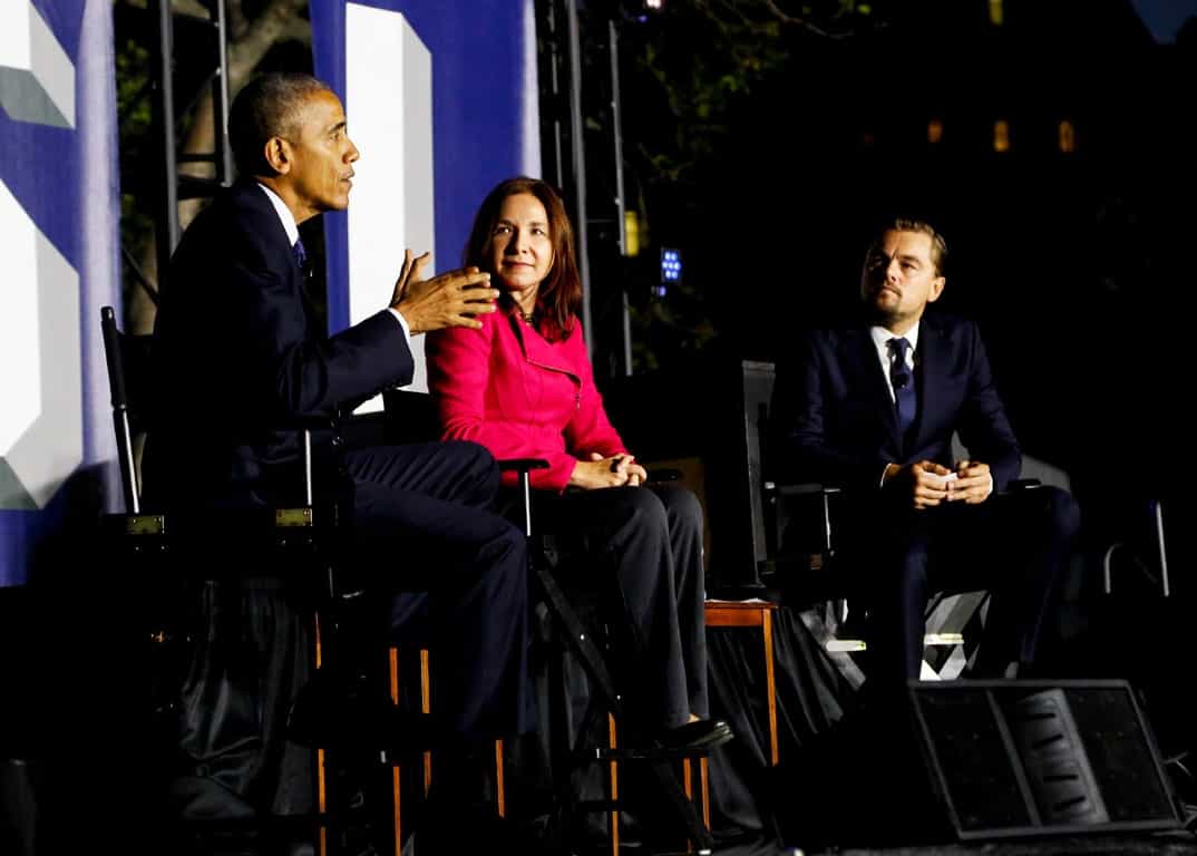 Barack Obama y Leonardo Dicaprio