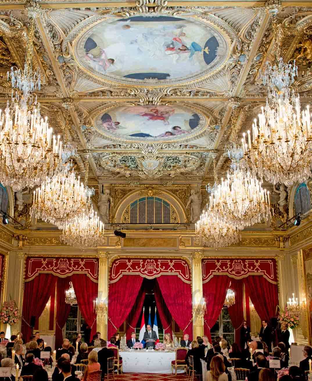 palacio-del-elyseo-en-paris cena de gala con los reyes de holanda