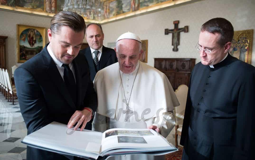 Papa Francisco y Leonardo DiCaprio en El Vaticano