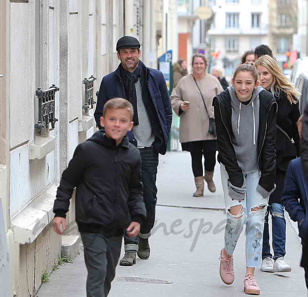 patrick dempsey y familia vacaciones en paris