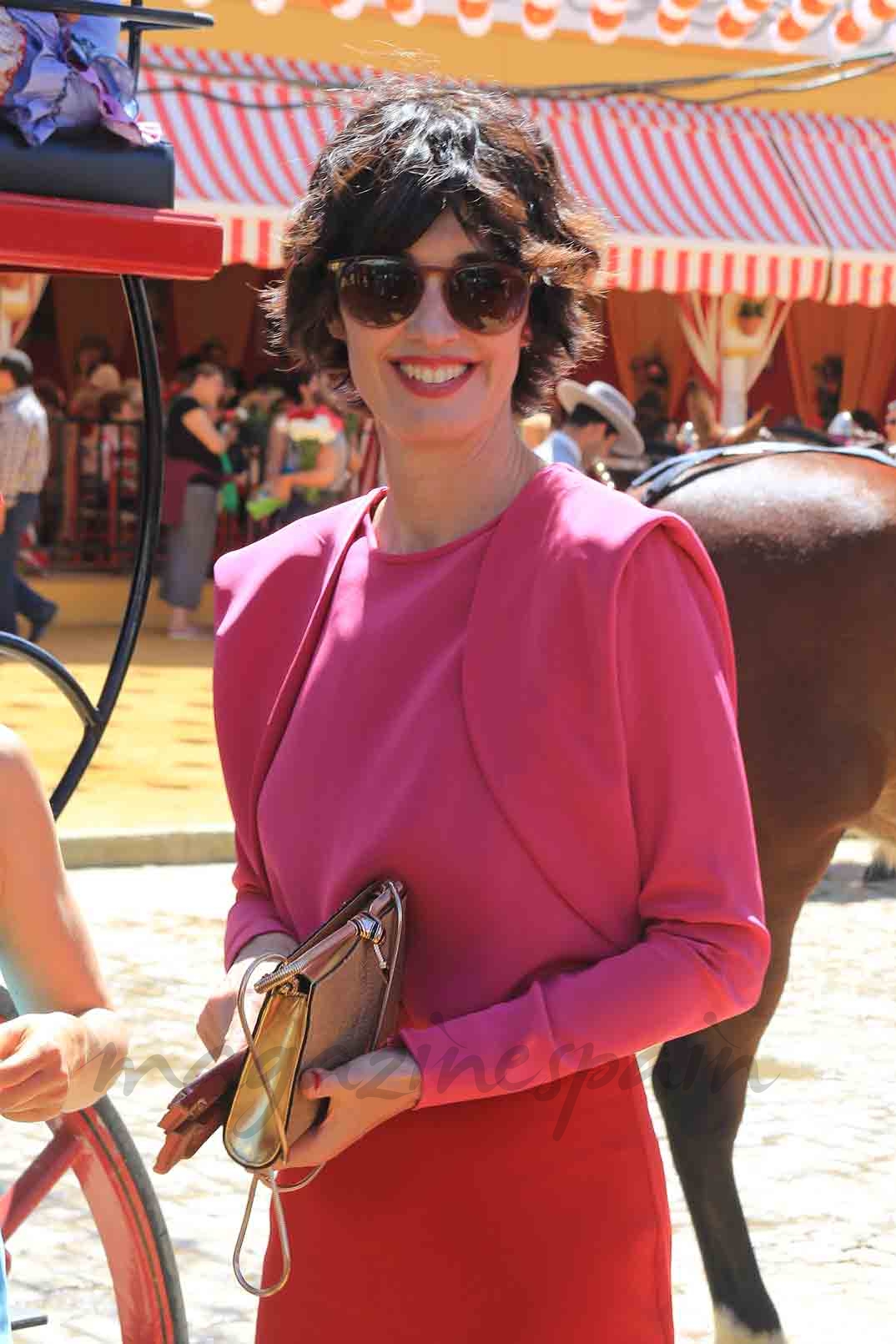 paz vega y su mardio en la feria de abril de sevilla