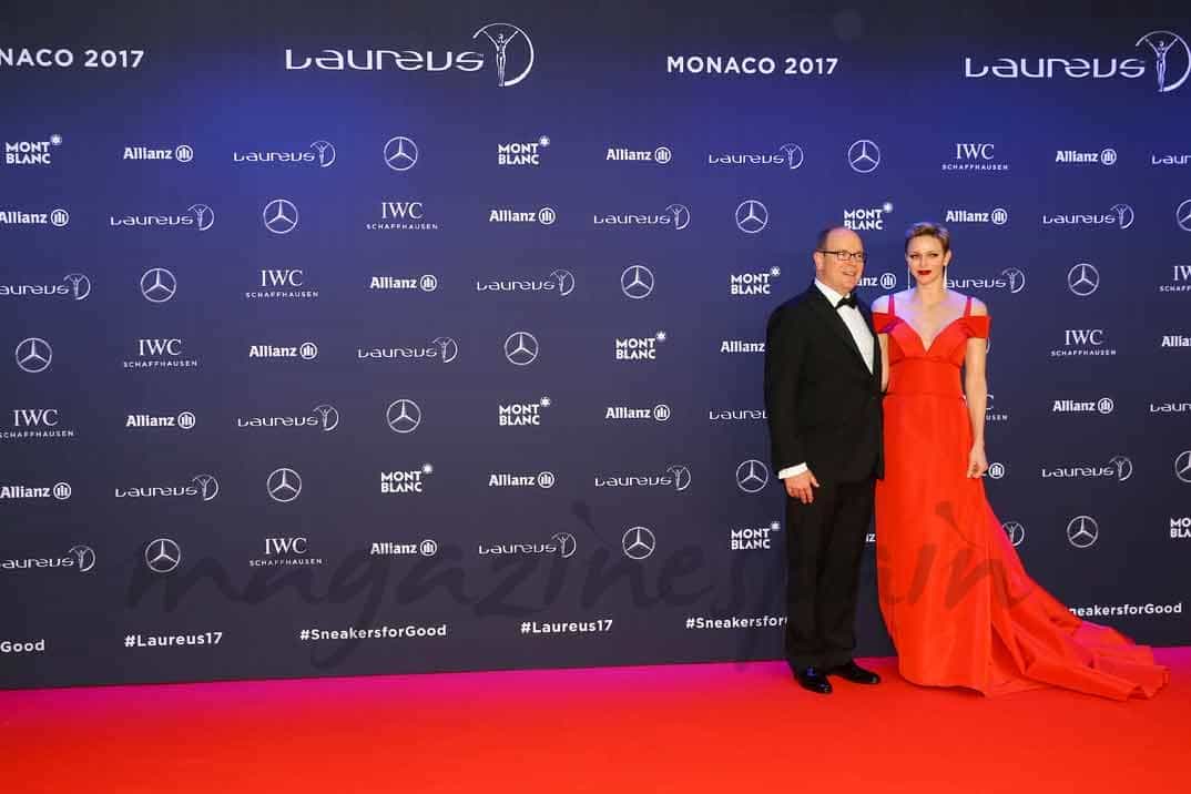 los principes de monaco en los premios laureus