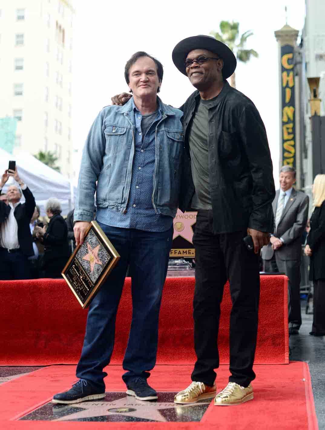 quentin-tarantino-y-samuel-l-jackson recogen estrella de la fama