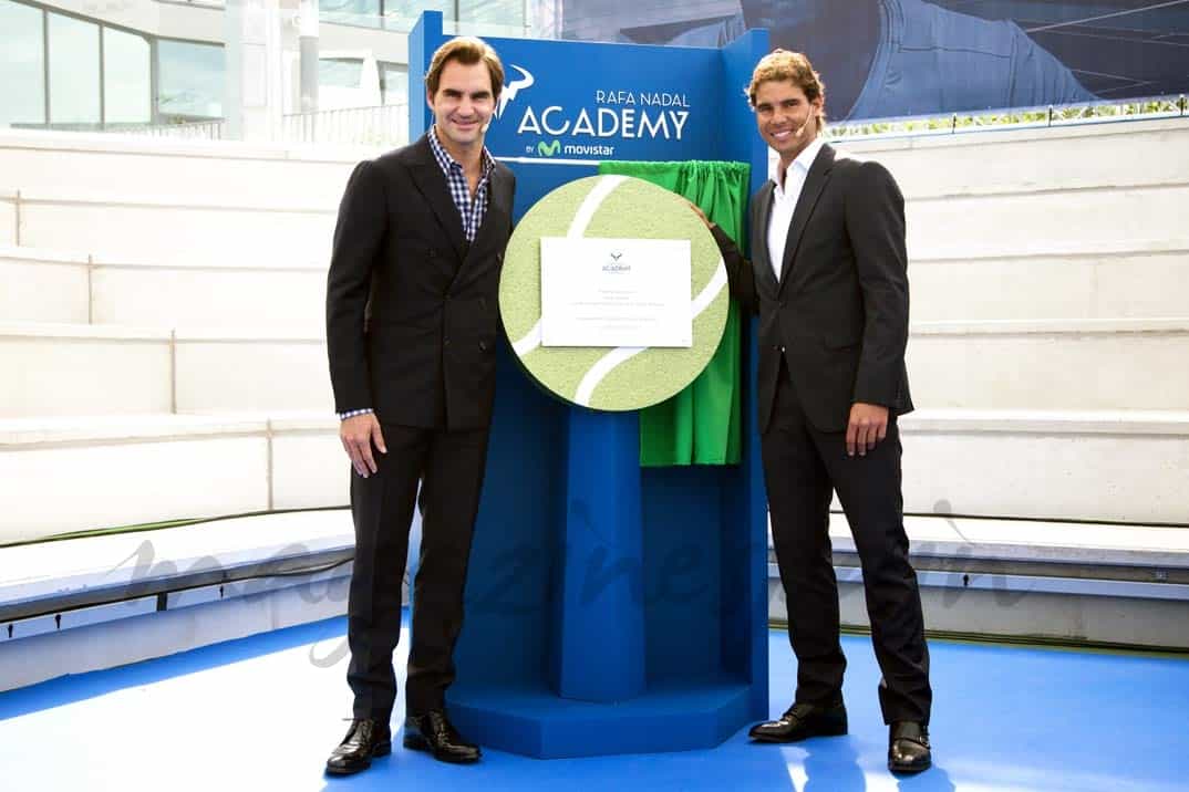 rafa nadal y roger federer inauguran escuela de tenis