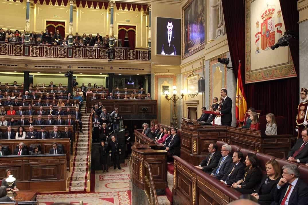 Don Felipe durante su intervención en el Congreso de los Diputados © Casa de S.M. el Rey