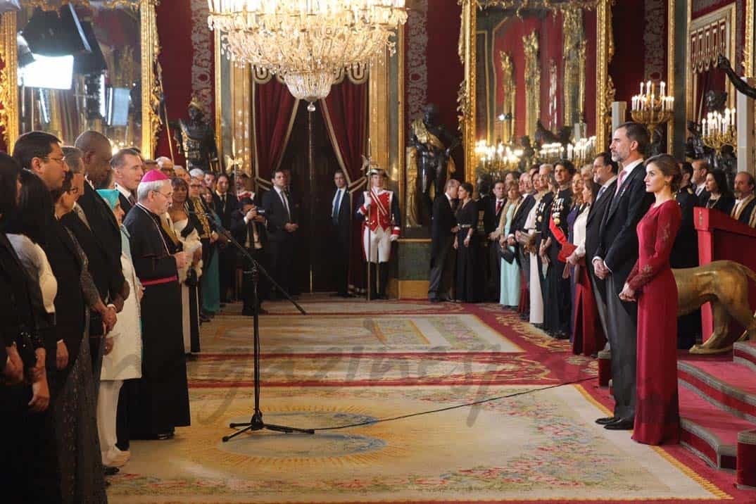 Sus Majestades los Reyes durante la recepción al Cuerpo Diplomático © Casa S.M. El Rey