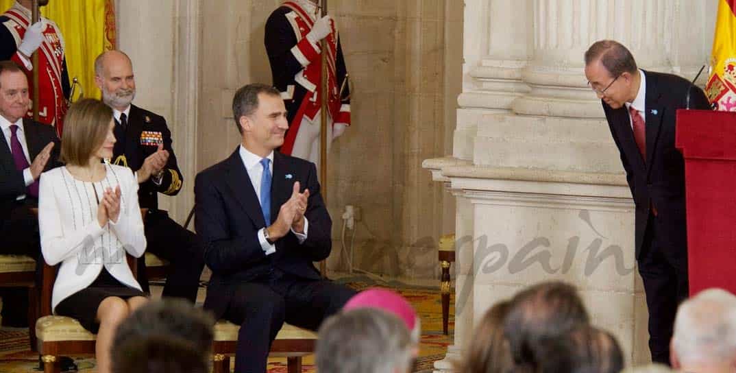 Reyes de España con Ban Ki-moon