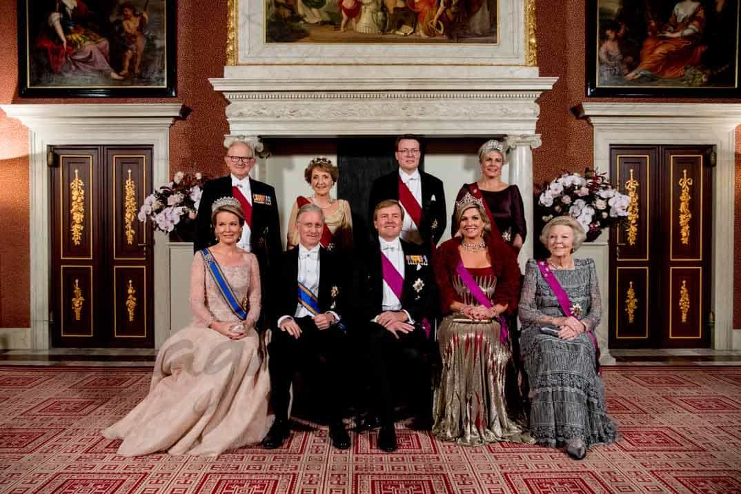 familia real holanda y belga en cena de gala